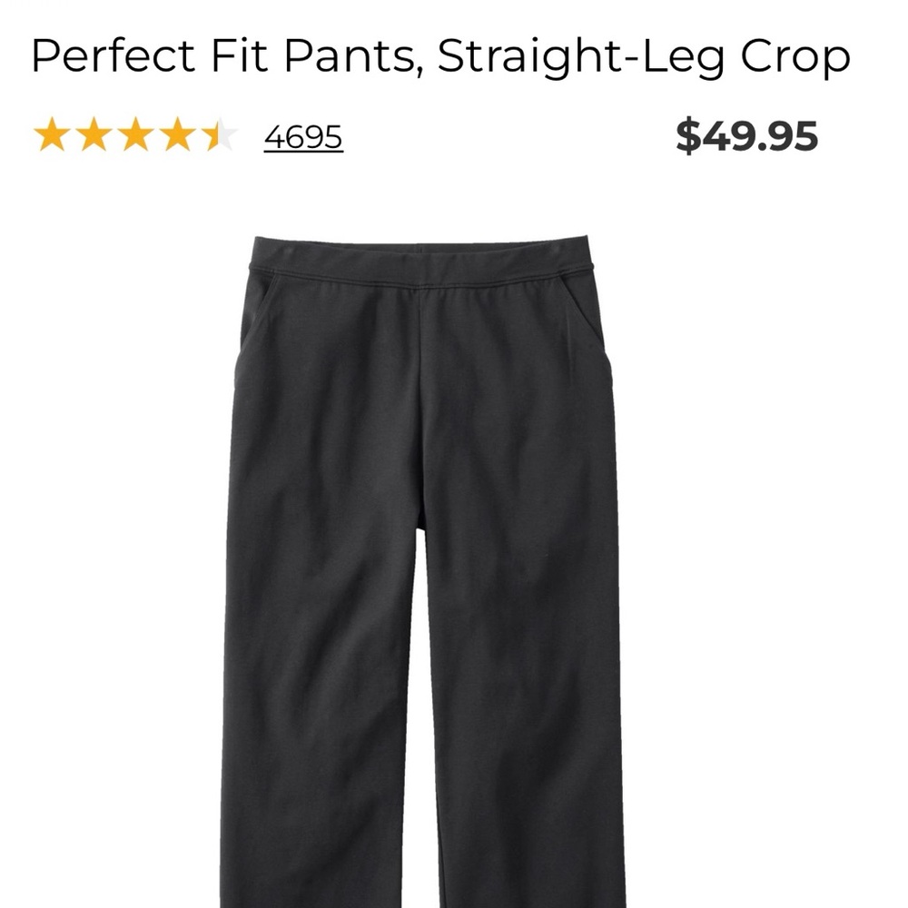 LL Bean women's black cropped pants 3x, great condition, smoke free home.